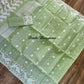 Original Dhakai Jamdani Saree, Handloom Classic -Mint Green