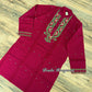 Original Dhakai Jamdani Punjabi – Handwoven Pure Cotton, RED