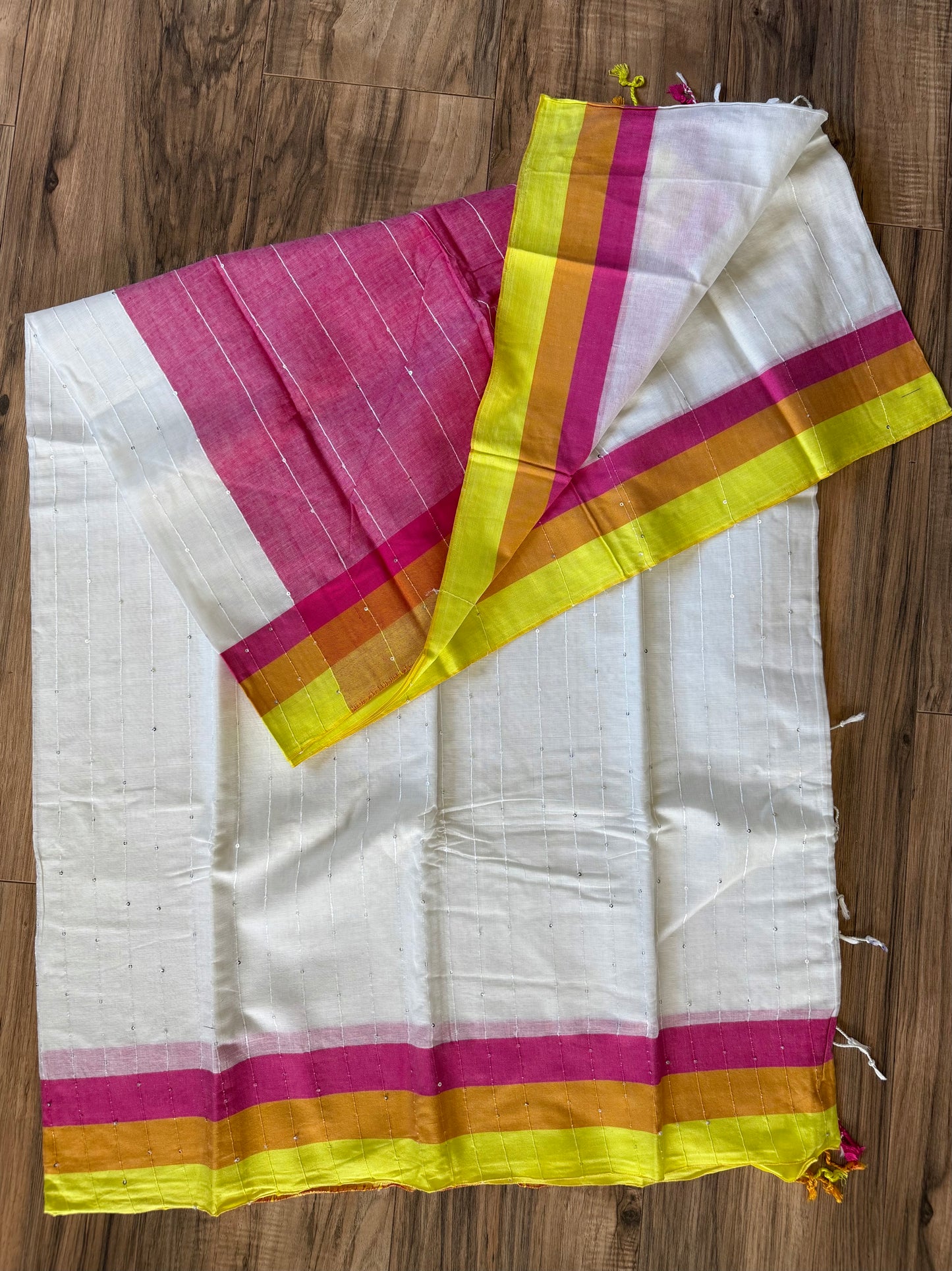 Tangail Halfsilk Saree, Orange