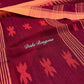 Monipuri Cotton saree, Maroon and Orange