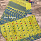 Elegant Dhakai Jamdani Saree, Classic Lemon Olive
