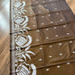 Brown Bangalore Silk Kantha Saree