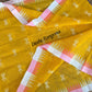 Sylheti Monipuri Handwoven Cotton Saree – Yellow