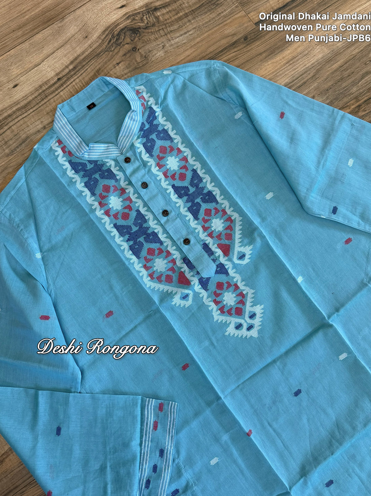 Original Dhakai Jamdani Men Punjabi, Pure Cotton