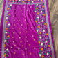 Bright Pink Bangalore Silk Kantha Saree