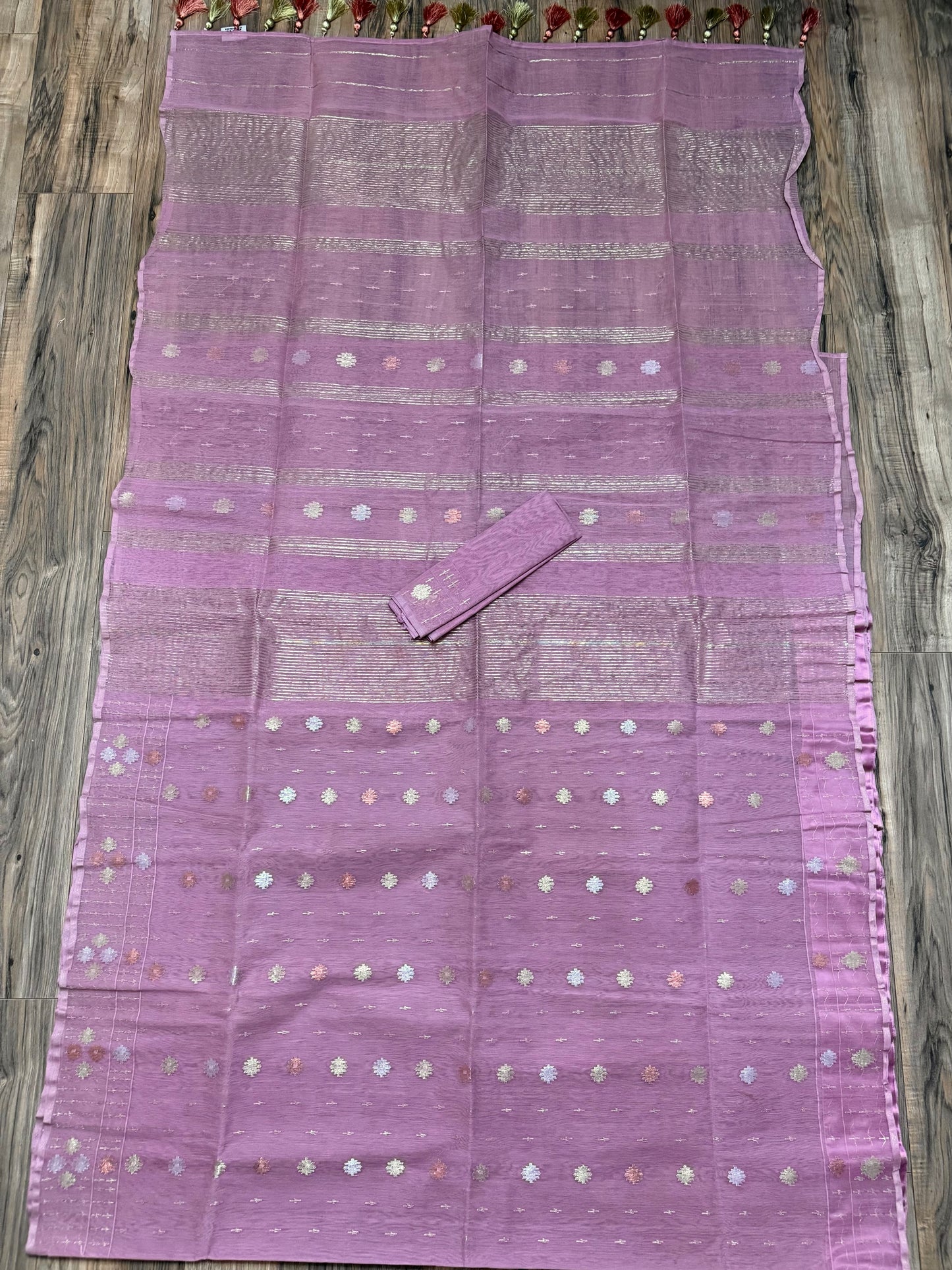 Original Dhakai Jamdani Saree - Opera Mauve