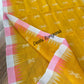 Sylheti Monipuri Handwoven Cotton Saree – Yellow