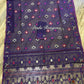 Elegant Violet Dhakai Jamdani Saree - Handloom Classic