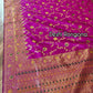 Magenta Benaroshi Katan Silk Saree – Elegant Wedding & Party Wear