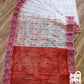 White-Red Cutwork Dhakai Jamdani – Designer Collection
