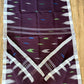 Sylheti Monipuri Handwoven Saree – Coffee with White Border