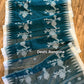 Monipuri Handwoven Cotton Saree – Teal & White