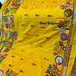Yellow Bangalore Silk Kantha Saree