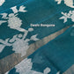 Monipuri Handwoven Cotton Saree – Teal & White