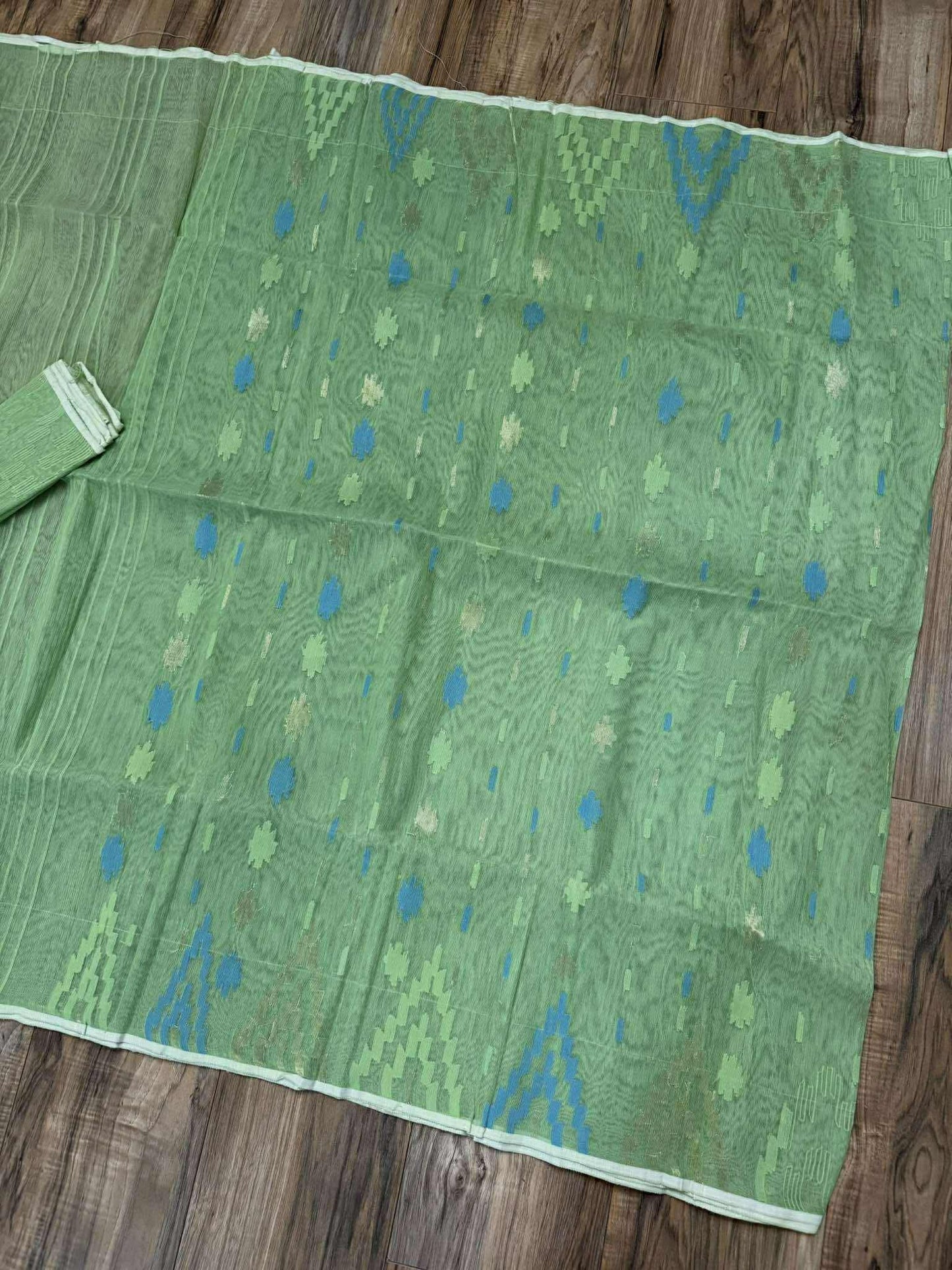 Bangladeshi Dhakai Jamdani Saree- Mint