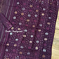 Original Dhakai Jamdani Saree - Plum Purple