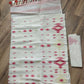 White Red Dhakai Jamdani Saree - Handwoven 40 Count Halfsilk