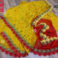 Yellow Original Dhakai Jamdani with Cutwork Gamga Jamuna 3D Embroidery