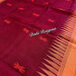Monipuri Cotton saree, Maroon and Orange
