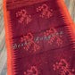 Monipuri Cotton saree, Maroon and Orange