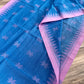 Sylheti Monipuri Handwoven Cotton Saree - Blue