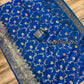 Royal Blue Benaroshi Katan Silk Saree – Elegant Wedding & Party Wear