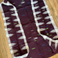 Sylheti Monipuri Handwoven Saree – Coffee with White Border