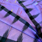 Sylheti Monipuri Handwoven Cotton Saree – Lilac & Black