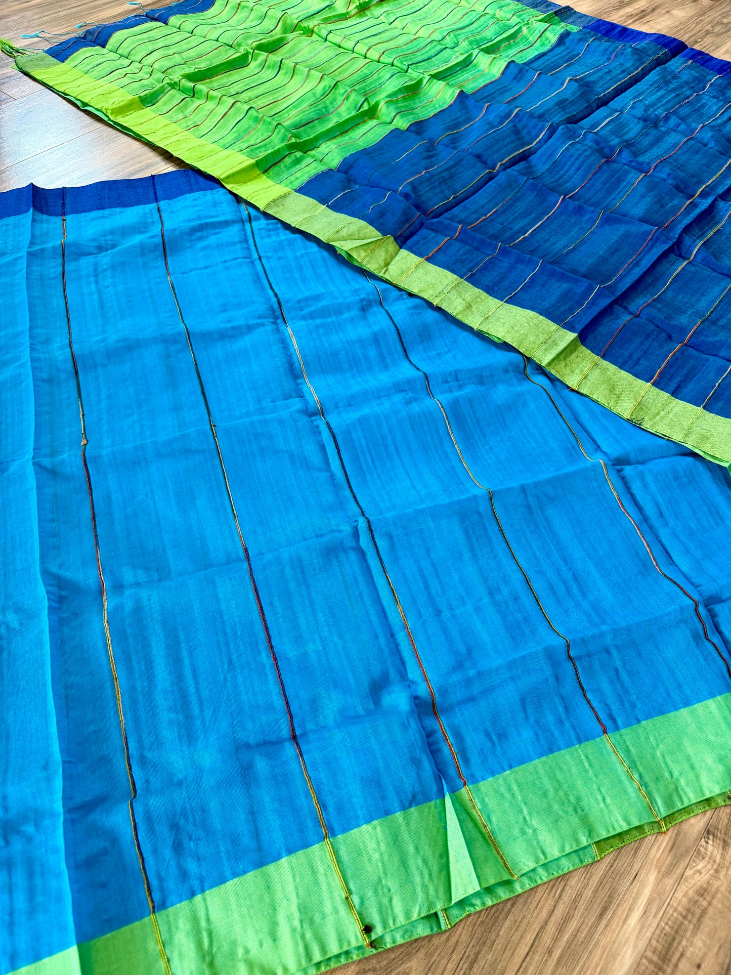 Tangail Cotton Khesh Saree, Made in Bangladesh, Ganga/Jamuna Border, Hand Woven, Pure Cotton,Comfortable summer saree,Other Colors available