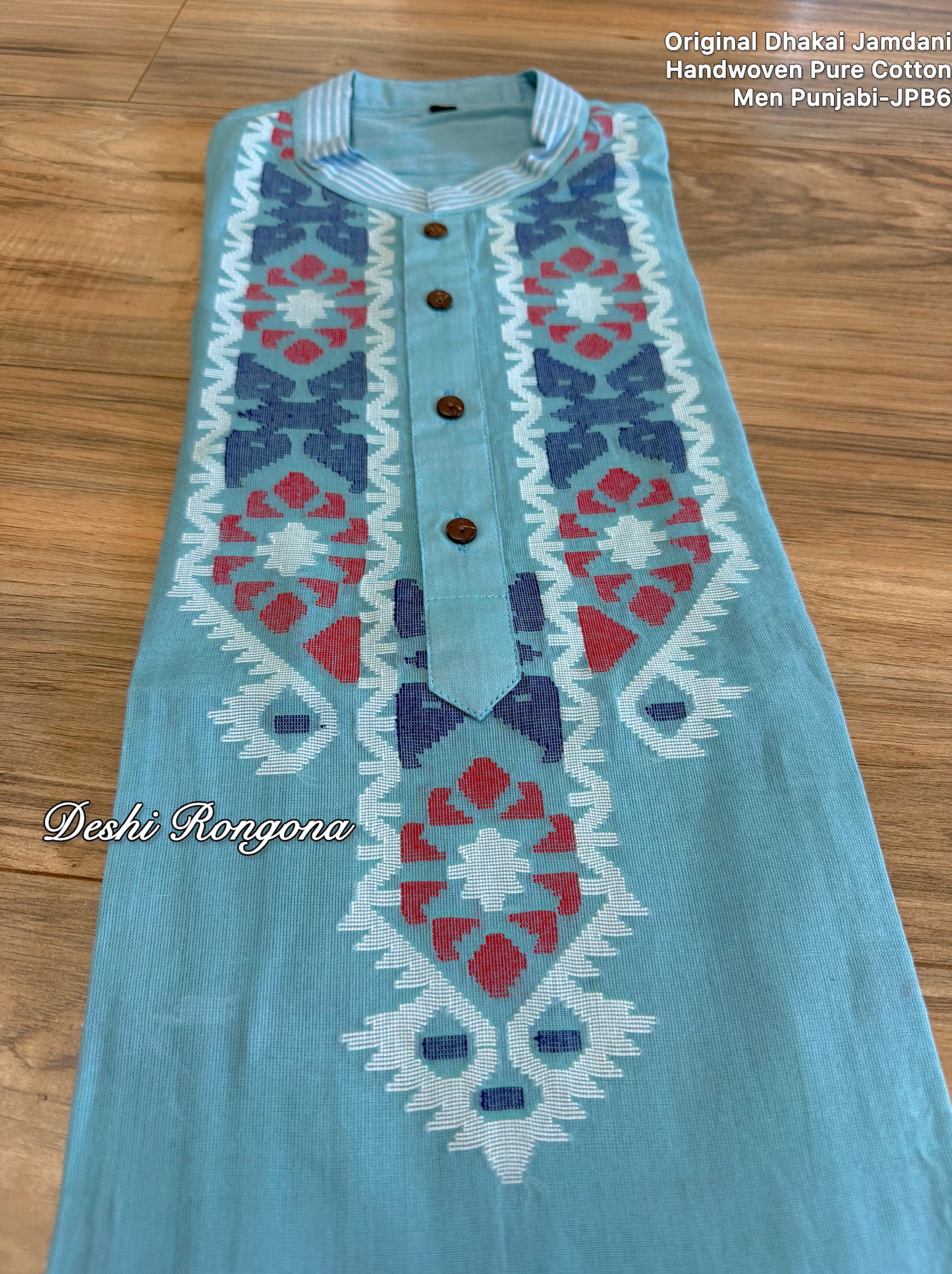 Original Dhakai Jamdani Men Punjabi, Pure Cotton