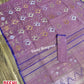 Original Dhakai Jamdani Saree - Opera Mauve