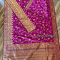 Magenta Benaroshi Katan Silk Saree – Elegant Wedding & Party Wear