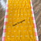 Sylheti Monipuri Handwoven Cotton Saree – Yellow