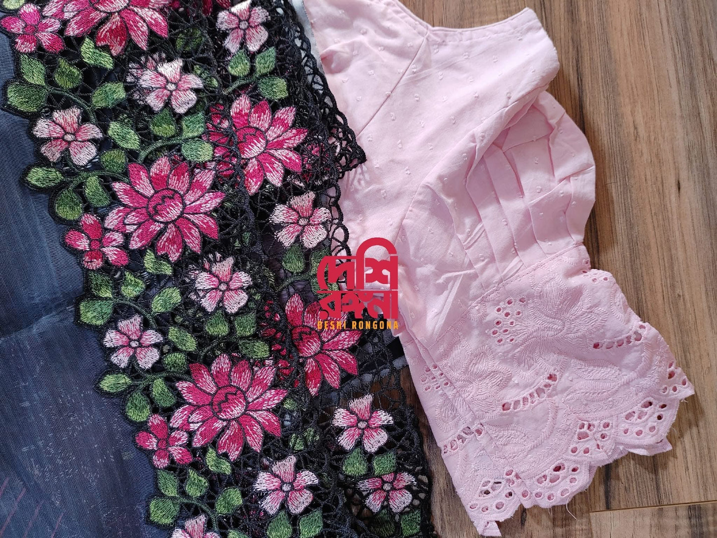 Gray Cutwork Dhakai Jamdani – Halfsilk 64 count