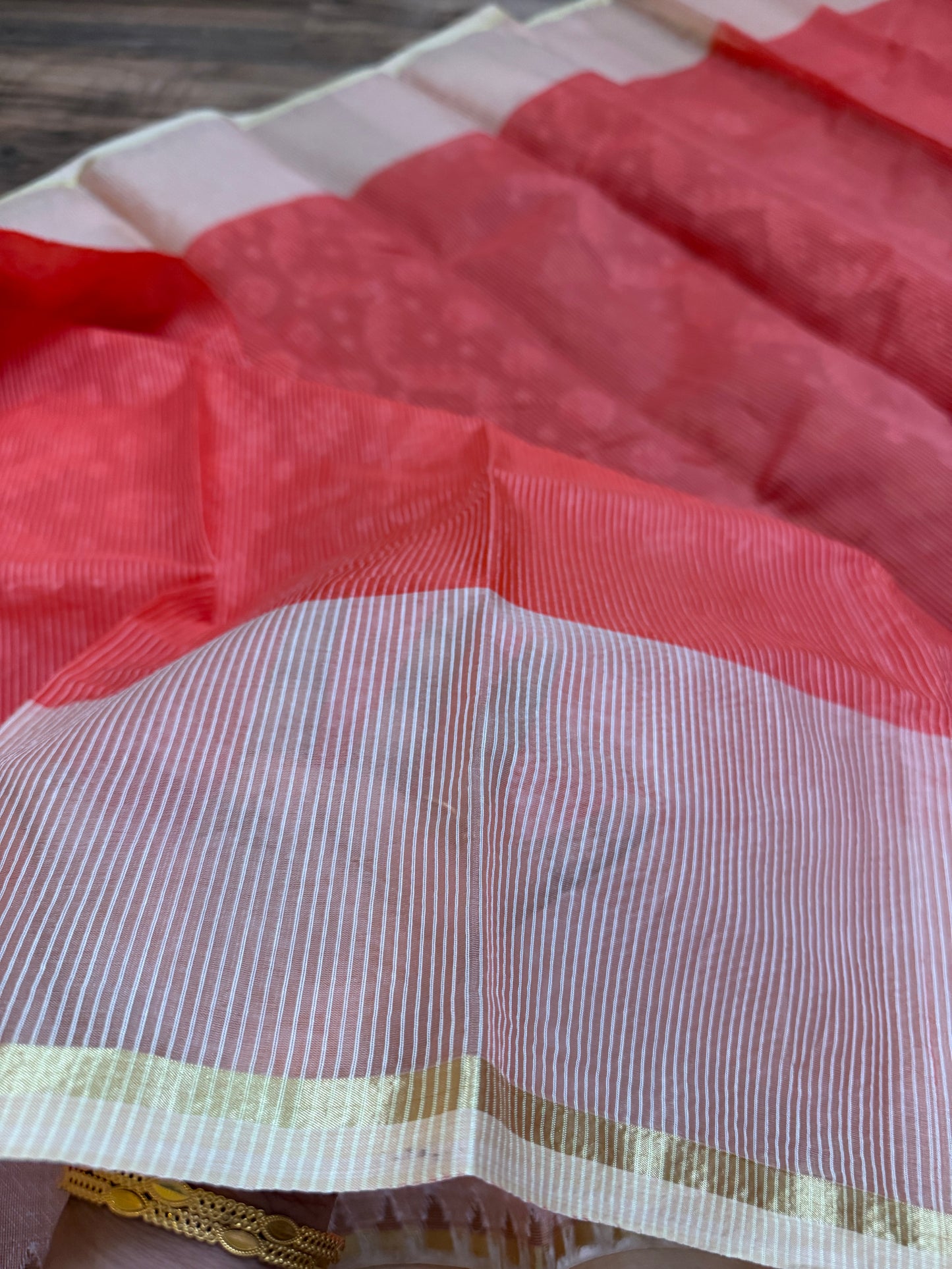 Tangail Halfsilk Saree, Orange