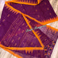 Monipuri Cotton saree, Burgundy and Orange
