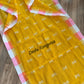 Sylheti Monipuri Handwoven Cotton Saree – Yellow