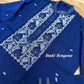 Original Dhakai Jamdani Punjabi – Handwoven Pure Cotton, Deep Blue