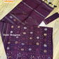Original Dhakai Jamdani Saree - Plum Purple