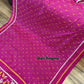 Magenta Bangalore Silk Kantha Saree