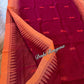 Monipuri Cotton saree, Maroon and Orange