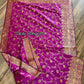 Magenta Benaroshi Katan Silk Saree – Elegant Wedding & Party Wear