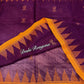 Monipuri Cotton saree, Burgundy and Orange
