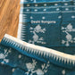 Monipuri Handwoven Cotton Saree – Teal & White