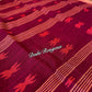 Monipuri Cotton saree, Maroon and Orange