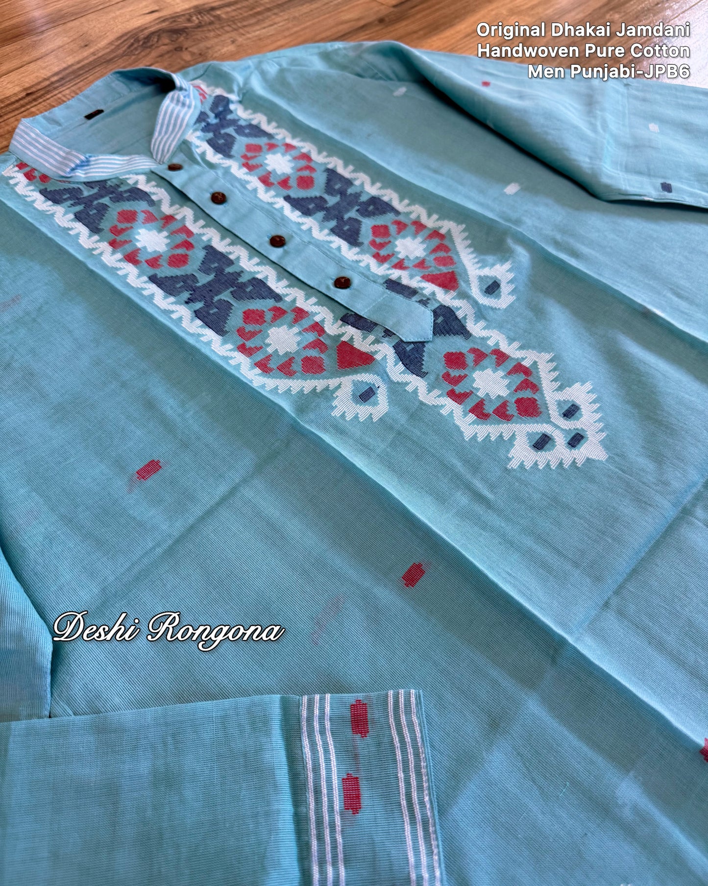 Original Dhakai Jamdani Men Punjabi, Pure Cotton