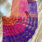 Elegant Magenta Orange Purple Dhakai Jamdani Saree - Handloom Classic