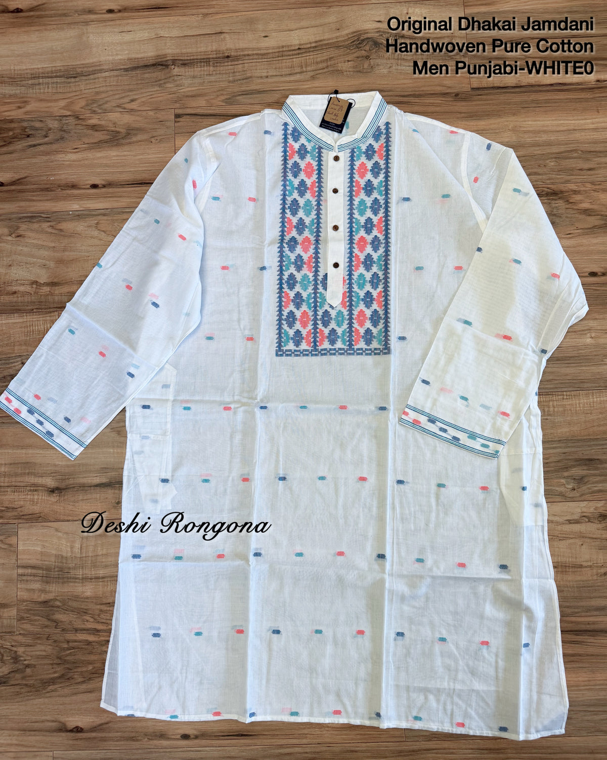 Original Dhakai Jamdani Men Punjabi-Pure Cotton