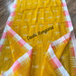Sylheti Monipuri Handwoven Cotton Saree – Yellow
