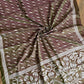 Duel Tone Olive Bangalore Silk Kantha Saree